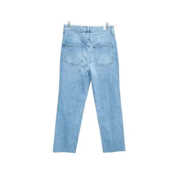 FRANK & EILEEN High Rise Light Wash The Monaghan Mom Crop Jeans - Picture 11 of 16